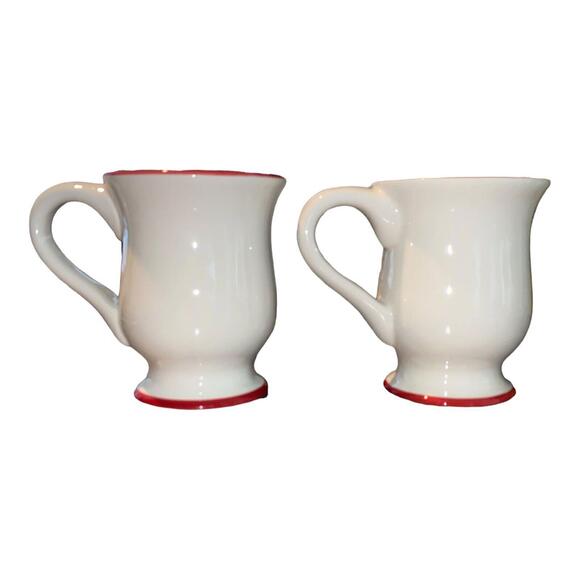 WILLIAMS SONOMA CHRISTMAS SNOWMAN CHEF CERAMIC COFFEE TEA MUG CUP set of 2 - Picture 5 of 7